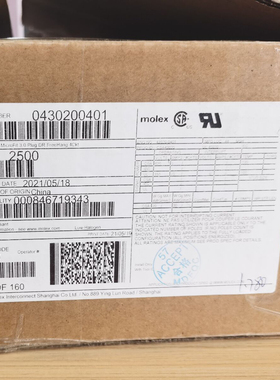 Molex连接器 43020-0401 430200401 胶壳4P 原装现货 一个起售