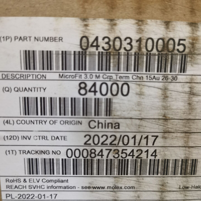 43031-0005 430310005莫仕molex连接器端子 接插件端子 插针 现货