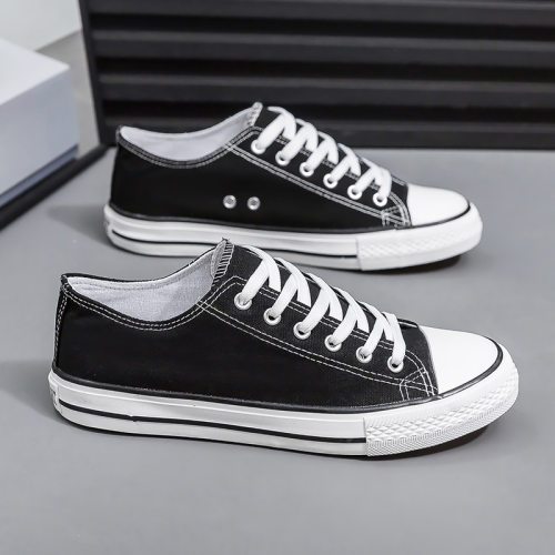 New plus size men's shoes spring low cut couple canvas shoes