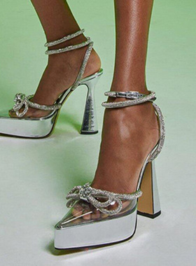 New Year's Decorative Coarse Heel Sandals women's sandals