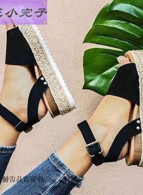 2020  wedge sandals summer  plus size 43女大码凉鞋