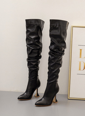 winter boots, women's high heels, knee high boots, leg shoes