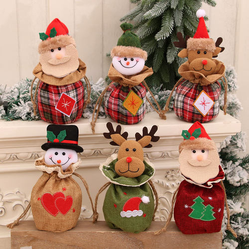 New Christmas decoration bag cartoon bell closing gift bag