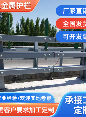桥梁防撞护栏不锈钢复合管灯光护栏立柱景观河道围栏天桥防护隔离