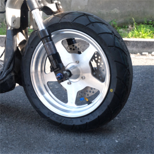 适配USDM本田ZOOMER鼓芯改装 前碟刹铝合金4J宽胎轮毂RUCKUS踏板车
