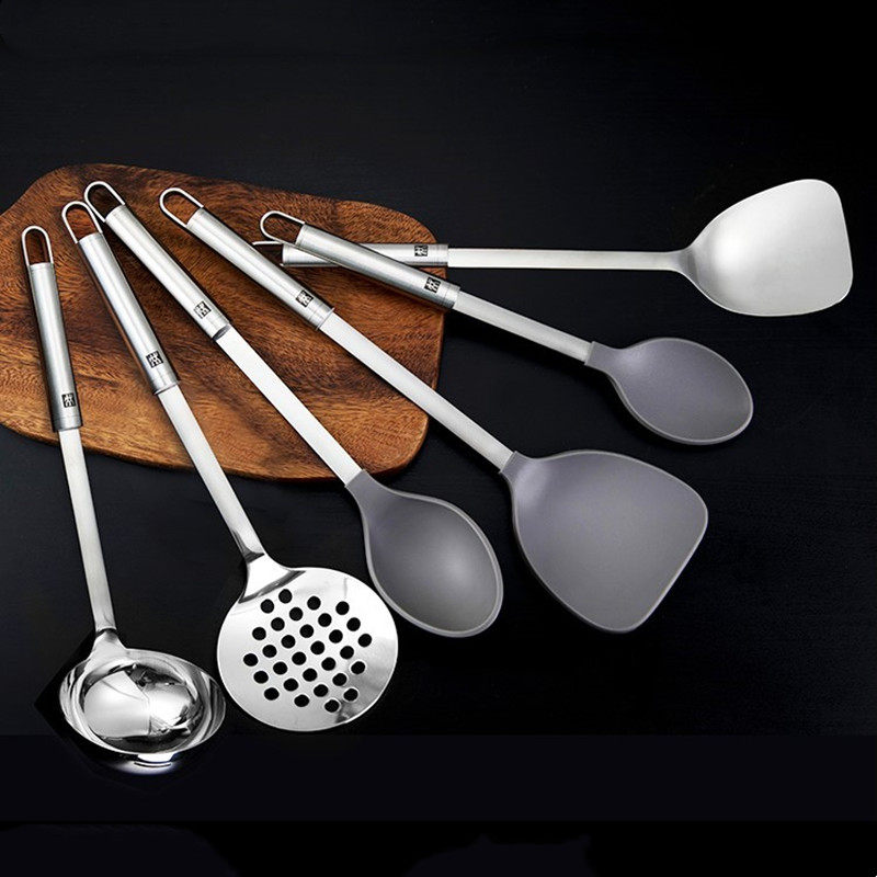 双立人Pro系列不锈钢铲汤勺硅胶铲漏勺削皮刀压蒜器分餐勺意面夹