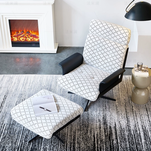 Диван для отдыха, ретро ткань из натурального дерева для домашнего использования для спальни для гостиной