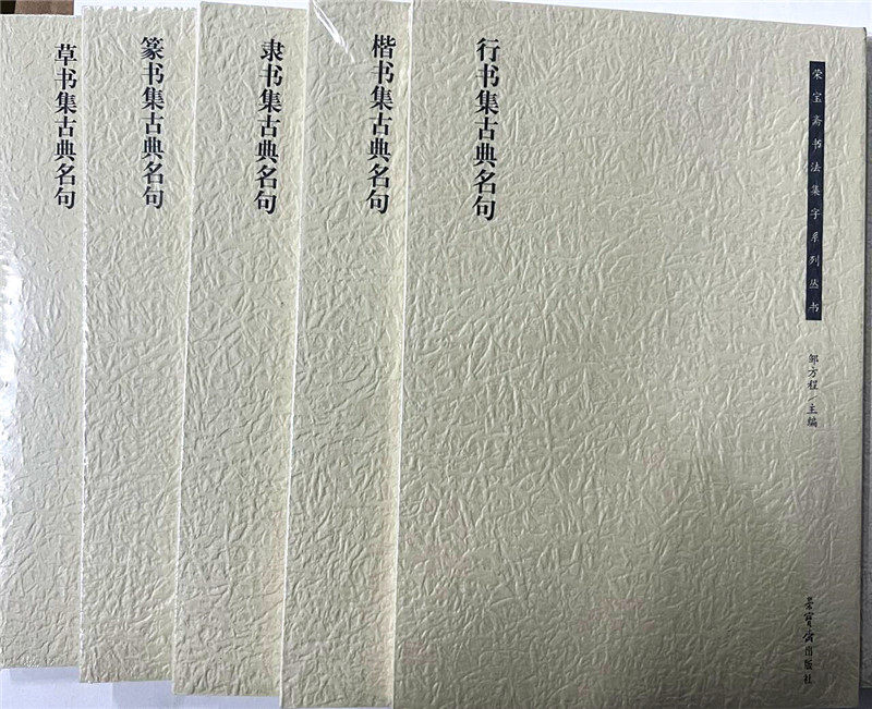 荣宝斋书法集字系列丛书:楷书/行书/隶书/篆书/草书集古典名句全套5册书法字帖法帖中国古代汉代经典书法名帖碑帖集字册临摹练习书