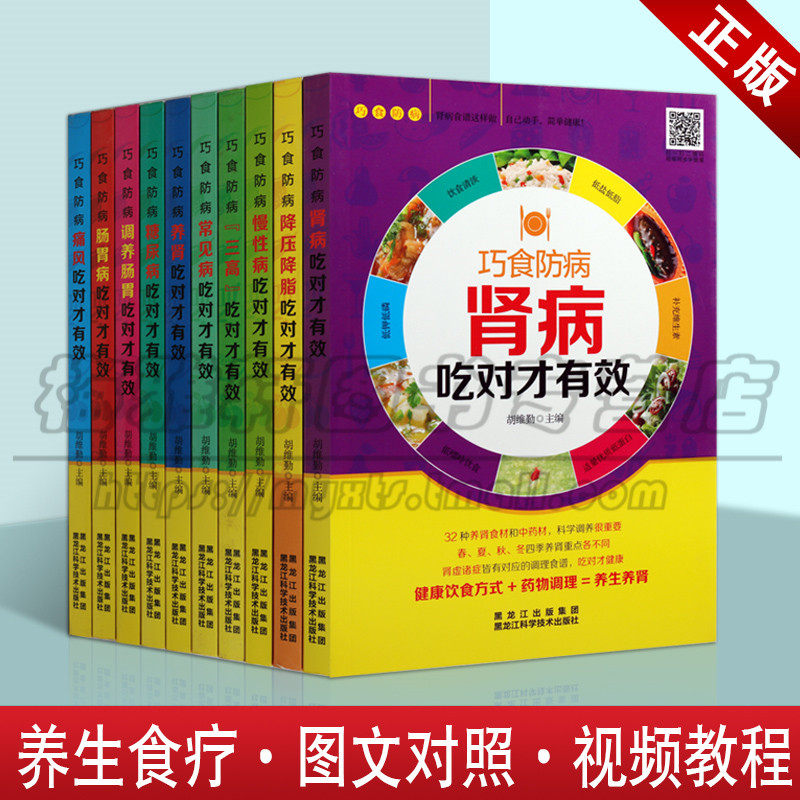 正版 巧食防病系列丛书 共十册 痛风糖尿病高血压肾虚肠胃病高血脂慢性病养生食谱指导 营养食谱食疗养生保健百科大全 黑龙江图书