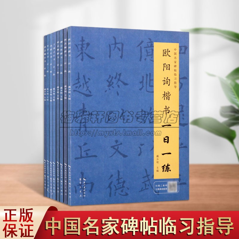中国名家碑帖临习指导一日一练丛书(共8册)书法字画 行书临摹书籍 行书自学教程 行书入门书籍 行书字帖 行书练字帖 书法字帖