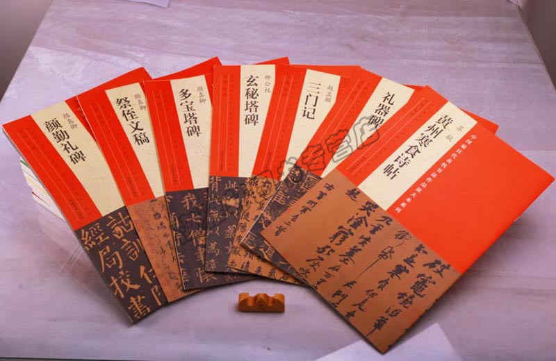 正版 中国具代表性书法作品放大本(共7册)颜勤礼碑祭侄文稿多宝塔碑玄秘塔碑三门记礼器碑黄州寒食诗贴 河南美术出版社图书