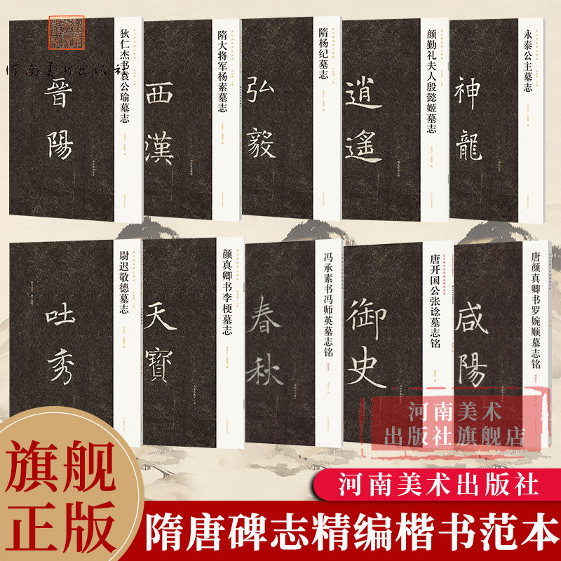 新出隋唐碑志精编10本 隋大将军杨素墓志颜勤礼夫人殷懿姬墓志/颜真卿书李梗墓志铭书法字帖楷书书法学习者临摹和欣赏范本河南美术