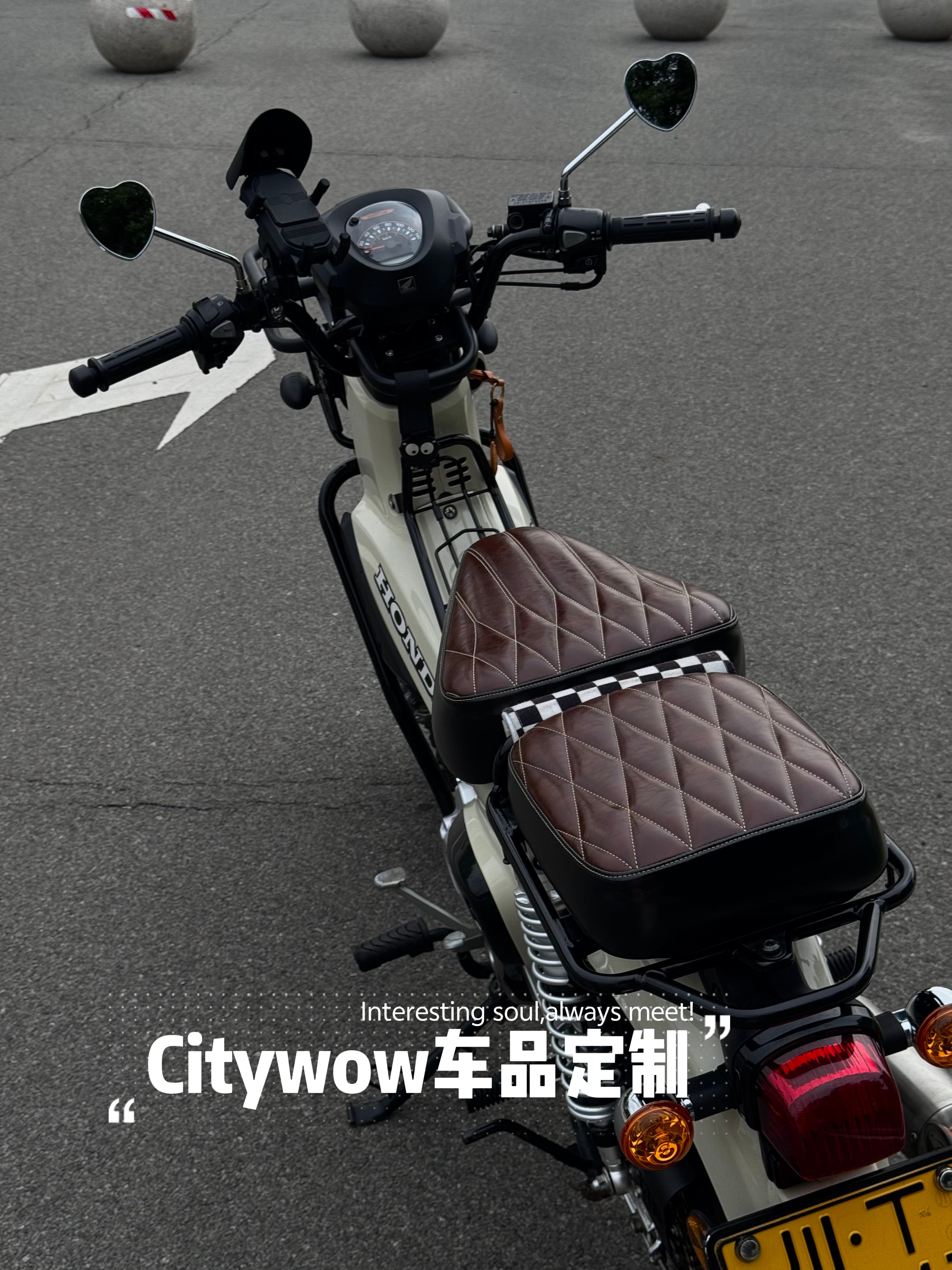 适用本田幼兽CC110坐垫座椅套嘉陵CoCo宗申yami复古皮肤改色定制