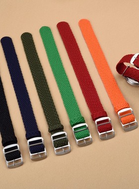 2017优质尼龙表带贝伦编织表带 Perlon Strap表扣 20MM 22mm水鬼