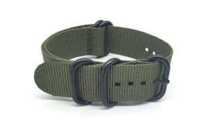 北约nato dw 表带尼龙帆布绿色20mm 22mm 24mm 真空电镀黑扣