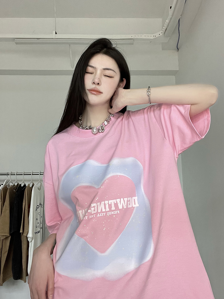 XZ607-1-DT520-P38控价49主推款印花短袖T恤，女装T恤，星座607-1