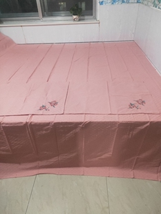 外贸原单纯棉剪花刺绣枕头套，230*250CM剪花布床单清仓两片包邮