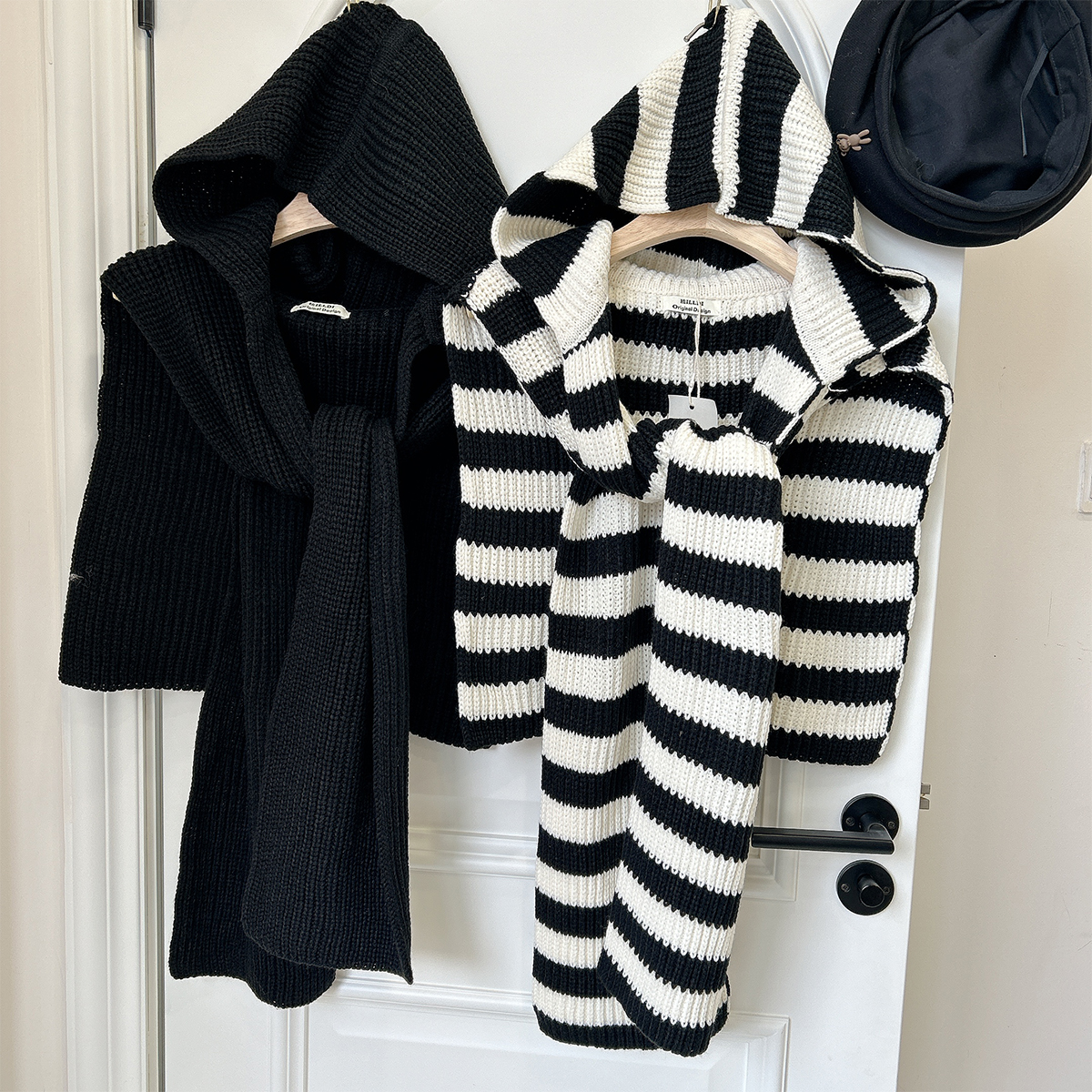 秋冬季韩版女生连帽披肩