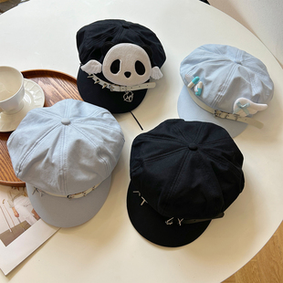 y2k小众亚文化贝雷帽子女个性 八角帽百搭报童帽可爱百搭画家帽潮