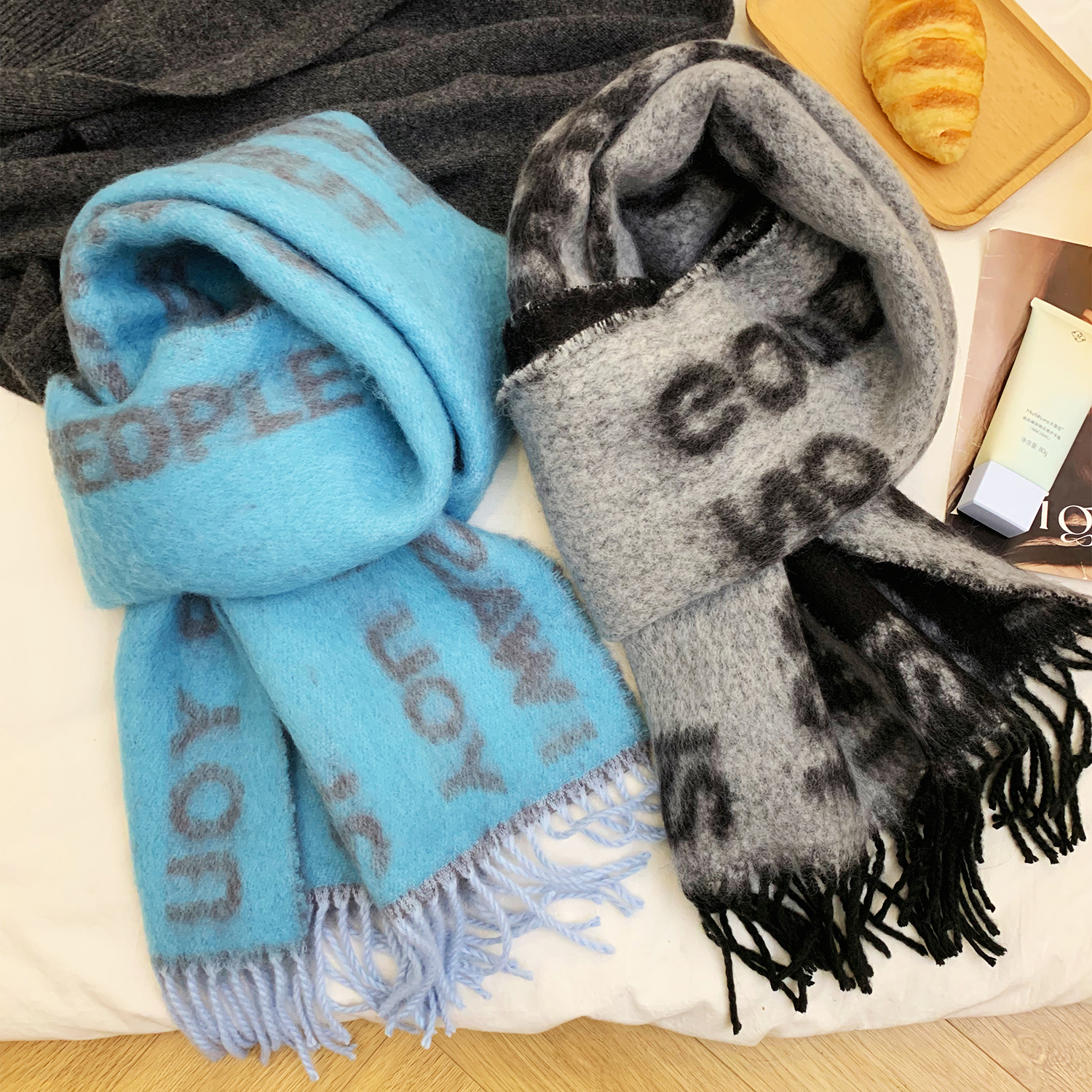 秋冬季保暖百搭围巾围脖女防寒