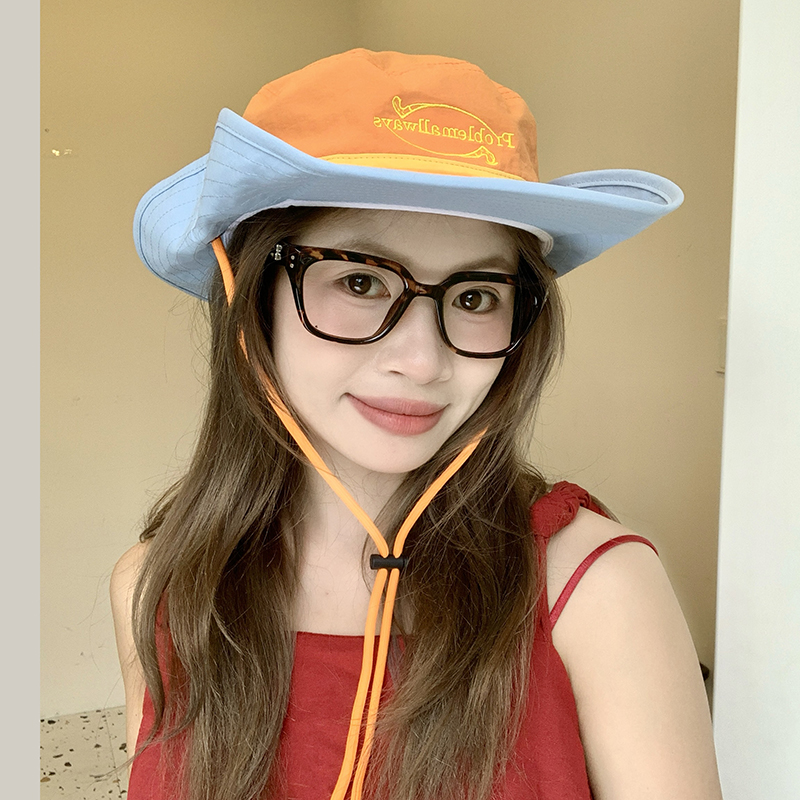 2025新款复古时尚百搭渔夫帽子女春夏季户外遮阳防晒显脸小登山帽