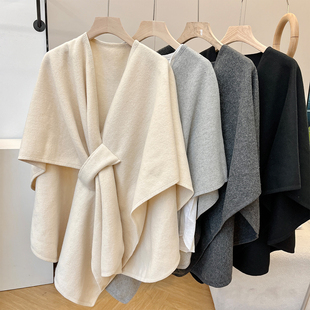 2025新款复古披肩斗篷大衣女士春秋冬穿搭高级感时尚百搭外搭宽松