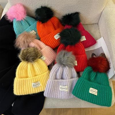 毛线帽女生甜美可爱秋冬季