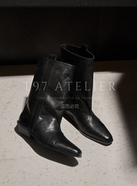 【T97 Atelier】秋冬新款复古显瘦百搭简约中筒时装靴G5296