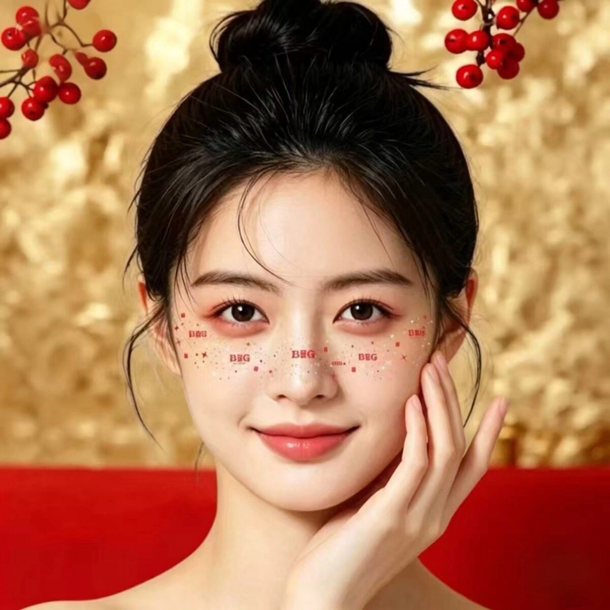 Bigbang 彩色雀斑纹身贴防水防汗易清洗高级感小众演唱会派对脸贴