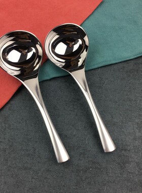 出口VE 18-10不锈钢汤勺短柄盛汤勺子粥勺深勺头提勺汤壳厚实