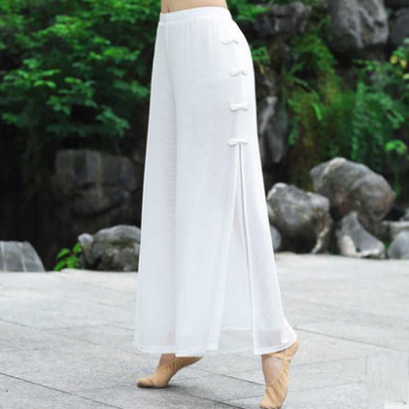 中国风古典舞蹈服演出服女飘逸练功服艺考现代民族服装网纱阔腿裤