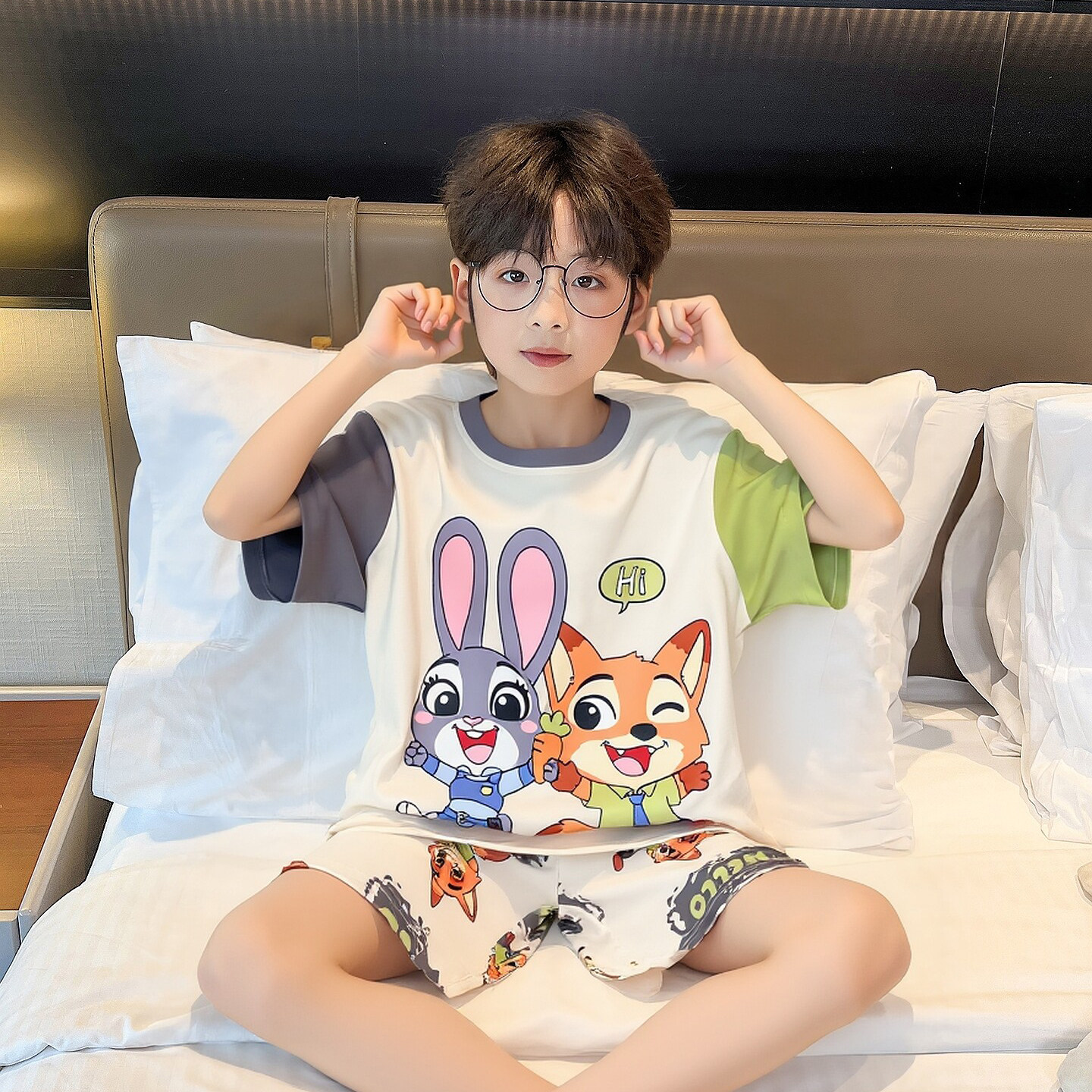 儿童睡衣男孩夏季纯棉男童家居服