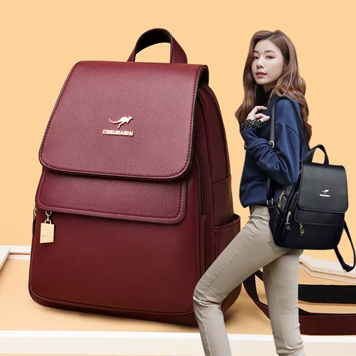 Кенгуру, рюкзак, сумка через плечо, вместительная и большая модная универсальная сумка для путешествий, из натуральной кожи, коллекция 2021