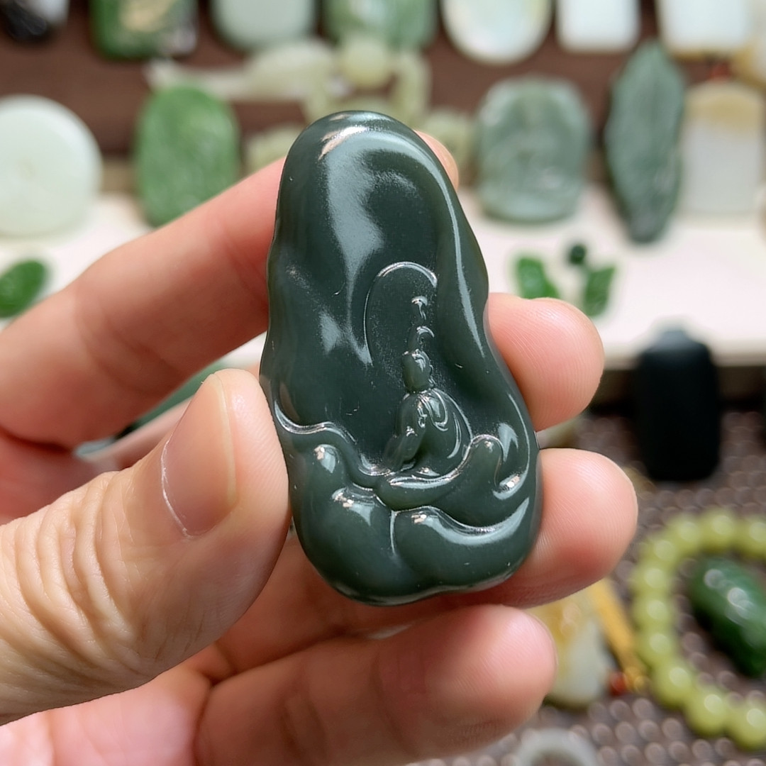 和田玉无相观音