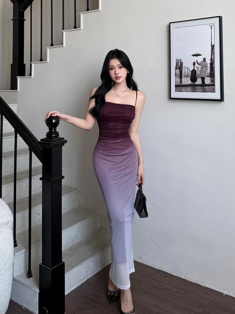 显瘦网纱吊带裙女连衣裙夏款高级连衣裙