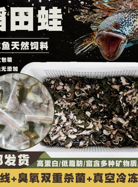 冷冻稻田蛙雷龙鱼专用饲料黄金眼镜蛇雷龙高钙鱼粮猛鱼高蛋白鱼食