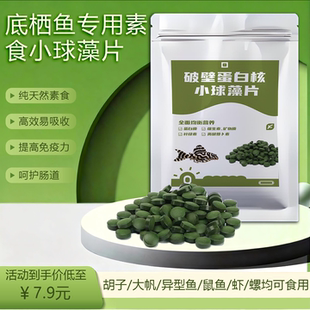 破壁小球藻螺旋藻黄金胡子大帆底栖异型鱼素食高蛋白观赏虾螺鱼粮