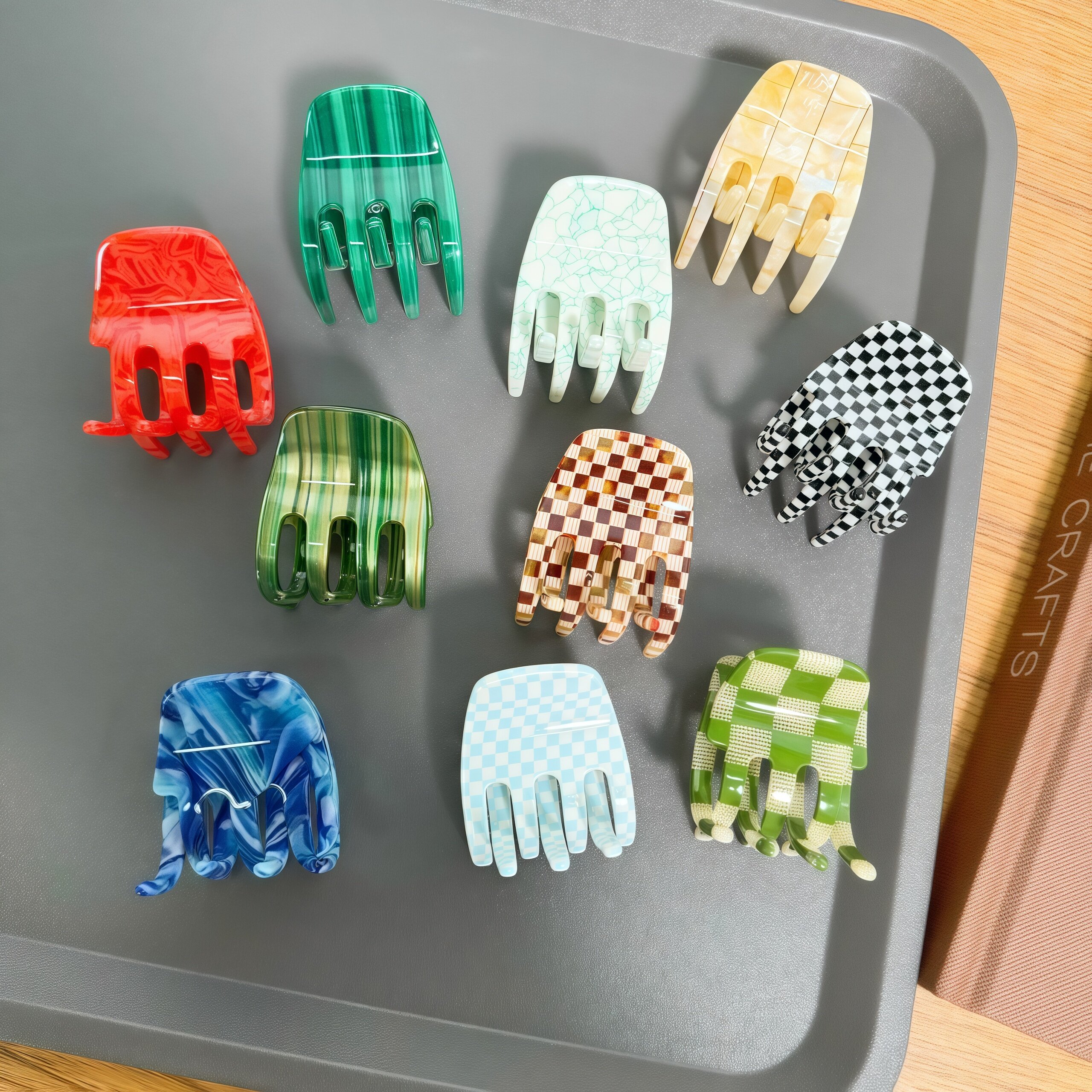 半扎发高马尾抓夹丸子头固定发夹