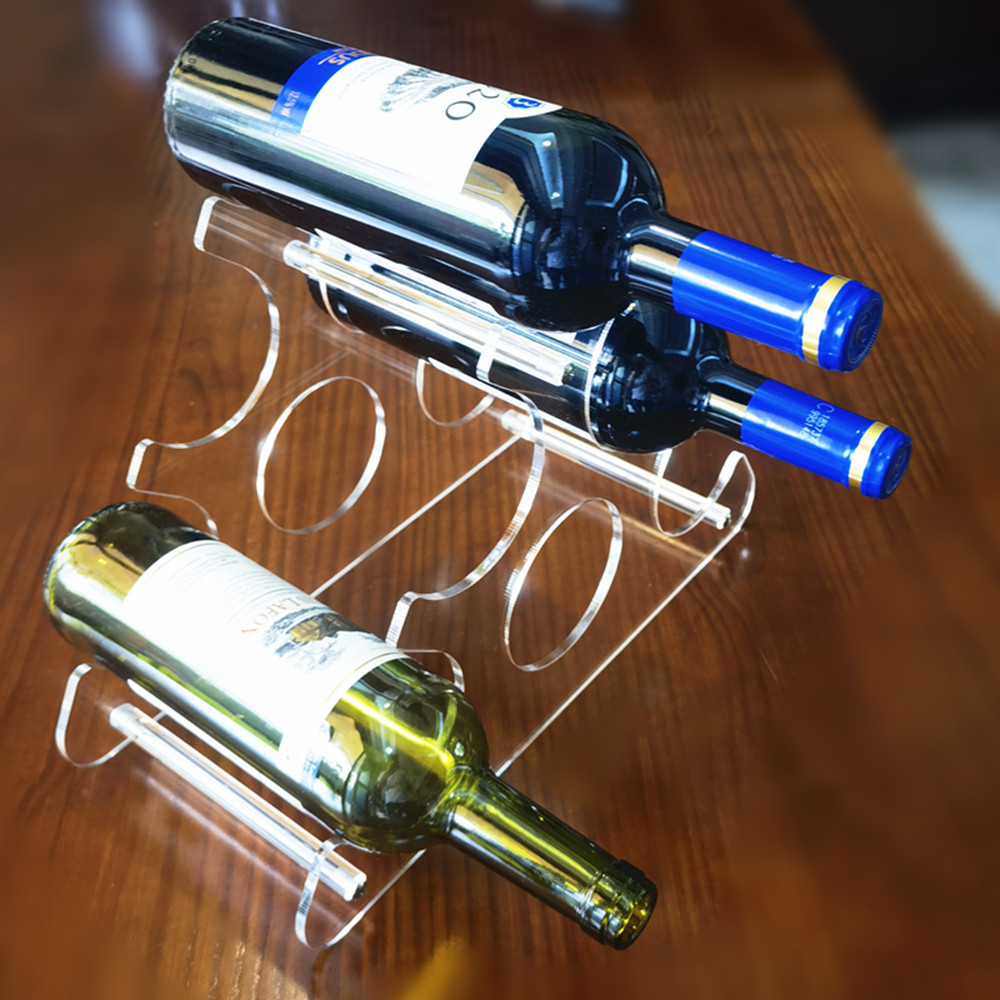 红酒架摆件葡萄酒展示家用酒瓶架客厅酒架子亚克力展示架气质简约