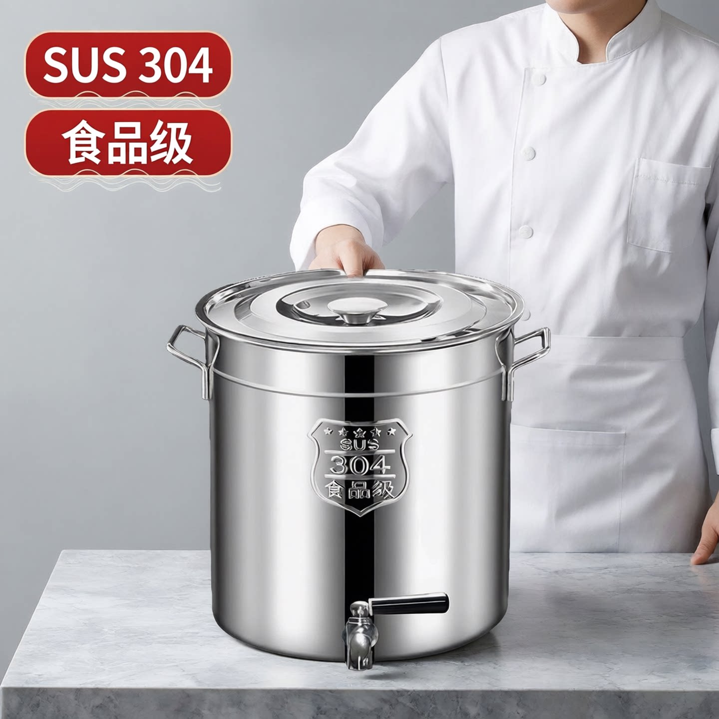 304不锈钢桶带龙头带盖商用饮水桶茶水桶开水桶带水龙头凉茶汤桶