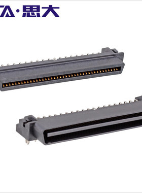 80PIN板对板连接器直针弯式PCB插座1.27mm间距SCSI插件80芯公母头