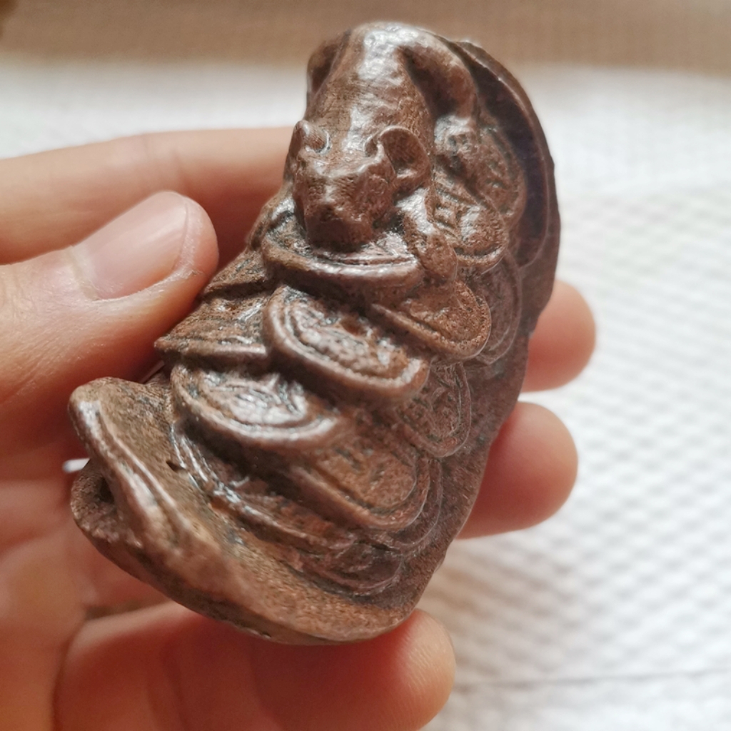 木质手把件喜鼠聚财挂件天然木头把玩件小摆件饰品送把件挂绳男士