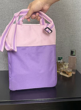 四件包邮出口尾货粉紫手提斜挎夹棉缓冲IPAD包学生补课袋A4文件袋