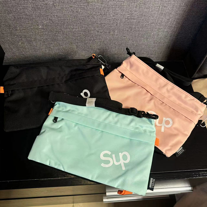 四件包邮横版糖果色小巧随身便携多兜多功能斜挎包包 多色男女