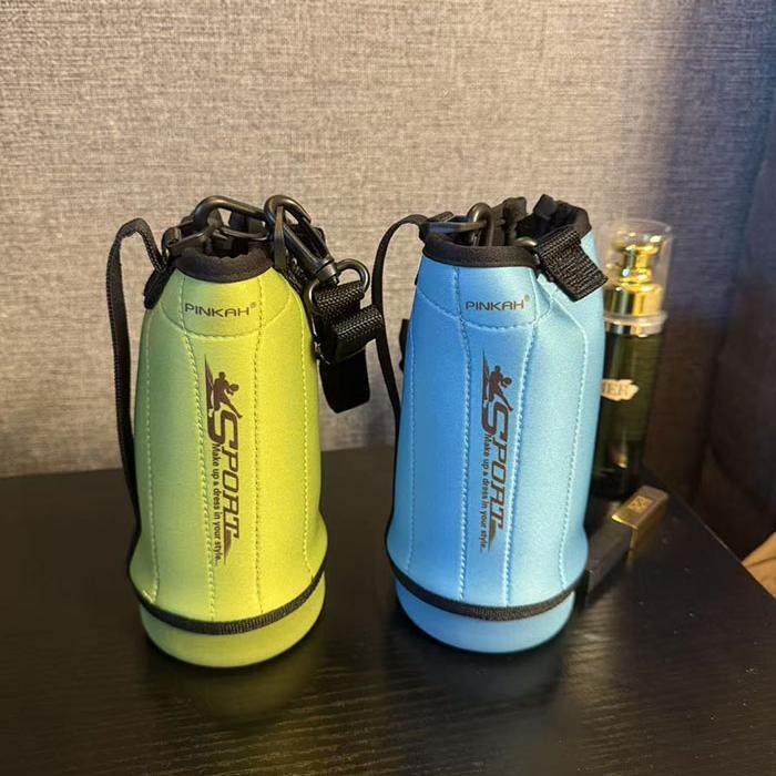 四件包邮 出口尾货 潜水料高档运动水壶杯套水壶套便携可手提斜挎