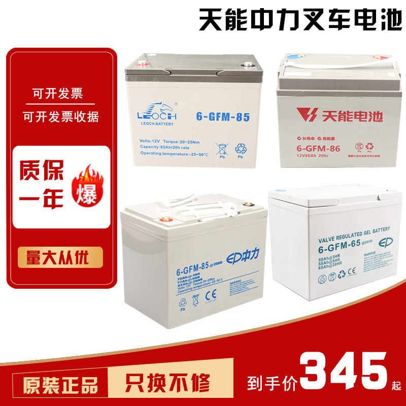 中力小金刚电动叉车电瓶蓄电池