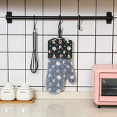 耐高温500度微波炉烤箱挂烫机防烫烘培隔热硅胶加厚长款 商用手套