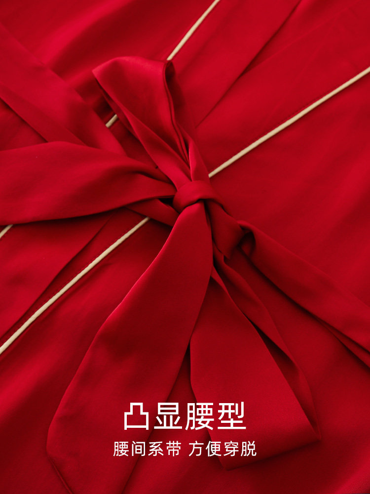 FENTEN KEAN NEWLYWED COUPLE PAJAMAS WOMENS SPRING AND SUMMER ICE SILK SEXY NIGHTDRESSES NIGHTGOWNS MENS LOUNGEWEAR TWO-PIECE SET