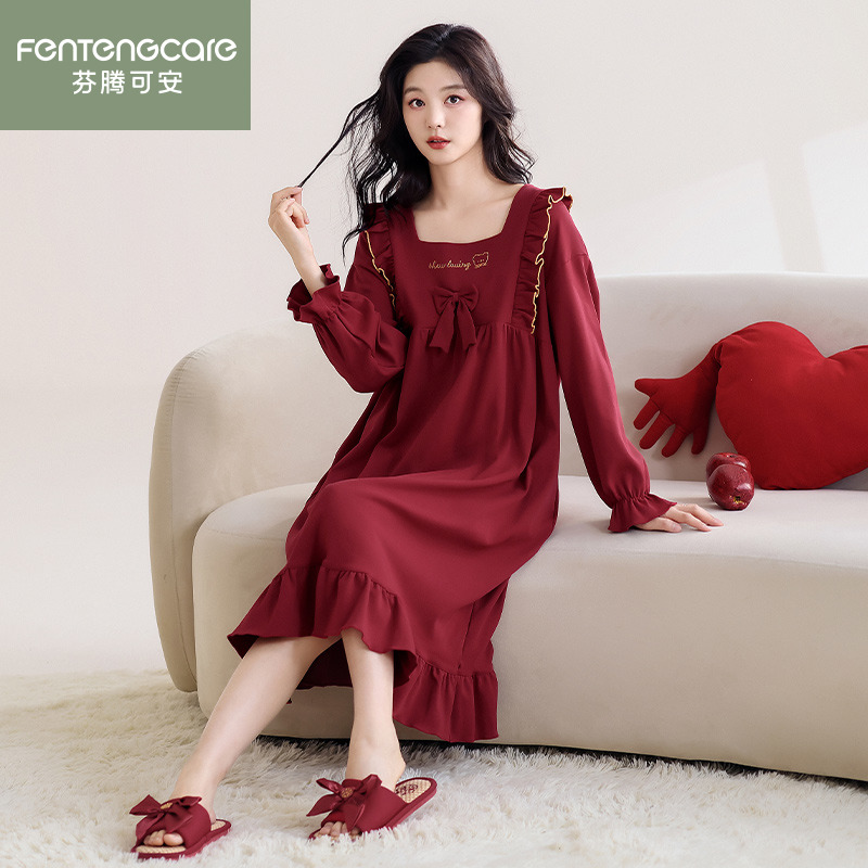 芬腾正品新疆棉女士家居服可外穿