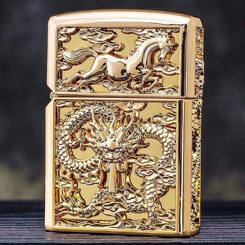 首领龙马精神1重盔甲煤油打火机